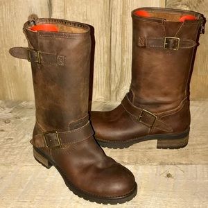 Steve Madden Buckette Moto Leather Boots Size 7